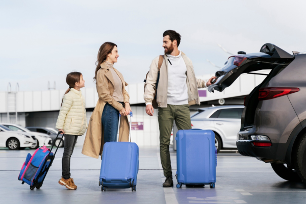 Customer receiving rental car from DL CARS at Agadir Al Massira Airport – best car rental Agadir with affordable and luxury options