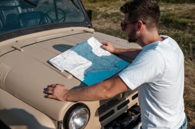 Scenic Morocco road trip with DL CARS rental car driving through Atlas Mountains