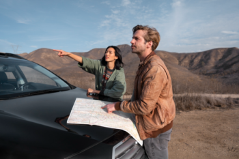 Scenic road trip in Morocco with a DL Cars vehicle crossing the Atlas Mountains