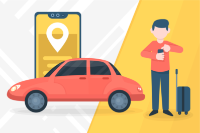 DL Cars rental vehicle at Casablanca Airport ready for pickup